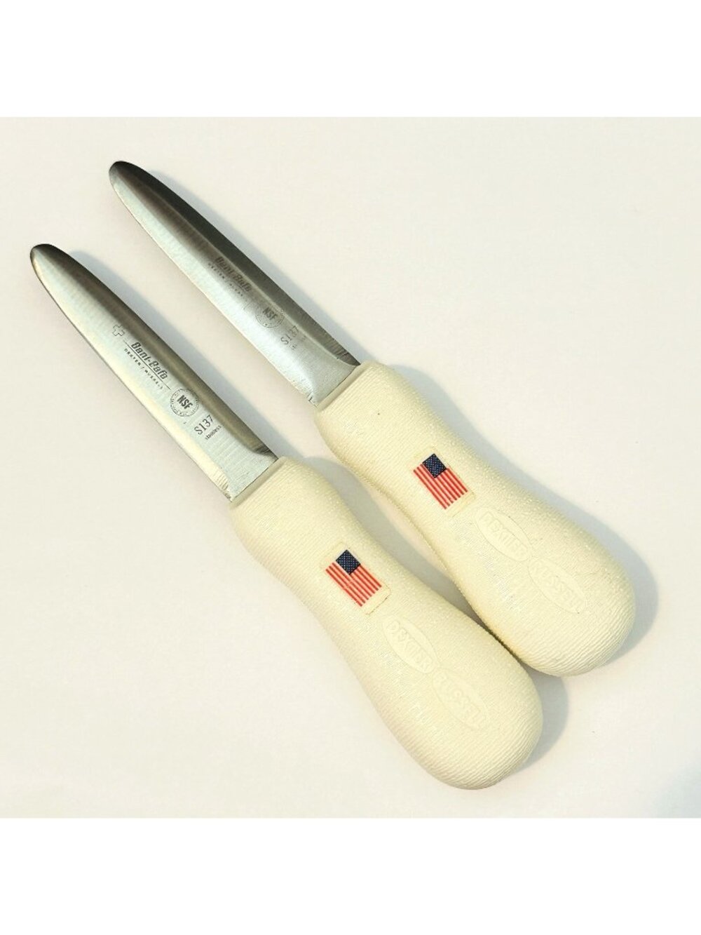 Dexter Russell LOT OF 2 Oyster Knives Galveston Style S137 Sani-Safe 4" Blade